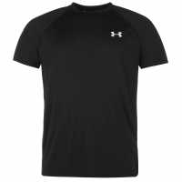 Under Armour Мъжка Тениска Technical Training T Shirt Mens Black Мъжко облекло за едри хора