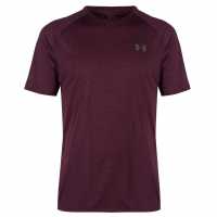 Under Armour Мъжка Риза Tech™ 2.0 Short Sleeve T-Shirt Mens BoltRed Мъжки тениски и фланелки