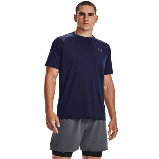 Under Armour Мъжка Риза Tech™ 2.0 Short Sleeve T-Shirt Mens Ново Морско синьо Мъжки тениски и фланелки
