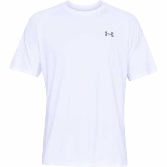 Under Armour Мъжка Тениска Tech Training T Shirt Mens White/Grey Мъжко облекло за едри хора