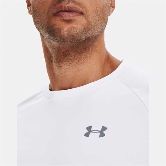 Мъжки тениски и фланелки Under Armour Мъжка Риза Tech™ 2.0 Short Sleeve T-Shirt Mens White/Grey Under Armour Мъжка Риза Tech™ 2.0 Short Sleeve T-Shirt Mens White/Grey Мъжки тениски и фланелки