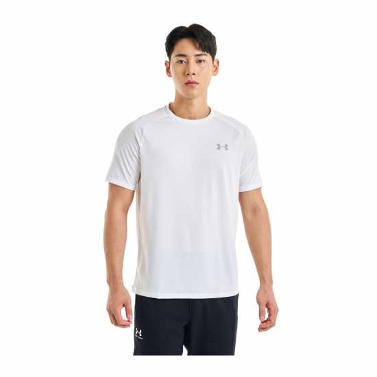 Мъжки тениски и фланелки Under Armour Мъжка Риза Tech™ 2.0 Short Sleeve T-Shirt Mens White/Grey Under Armour Мъжка Риза Tech™ 2.0 Short Sleeve T-Shirt Mens White/Grey Мъжки тениски и фланелки