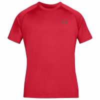Under Armour Мъжка Тениска Technical Training T Shirt Mens Pierce Red Мъжко облекло за едри хора