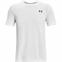 Under Armour Seamless Short Sleeve Mens White/Black Мъжки ризи