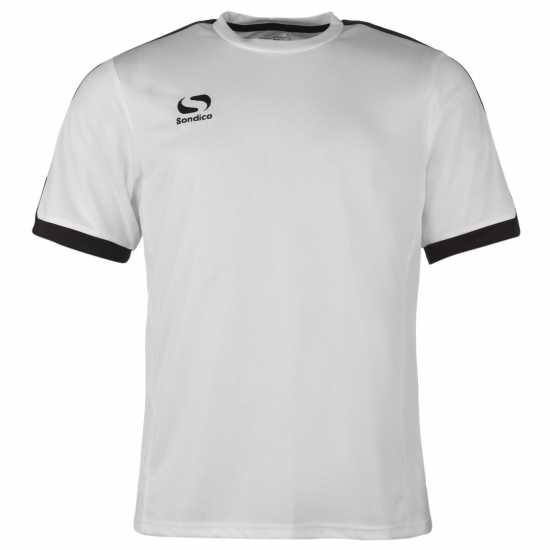 Sondico Футболна Фланелка Полиестер Fundamental Polyester Football Top Mens Бяло/Черно Мъжки тениски и фланелки