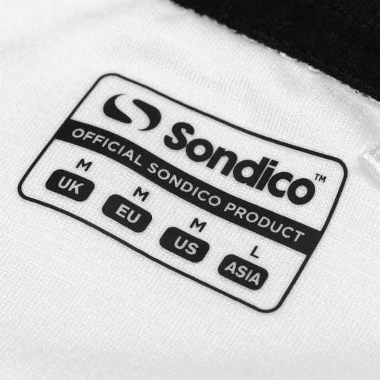 Sondico Футболна Фланелка Полиестер Fundamental Polyester Football Top Mens White/Black Мъжко облекло за едри хора