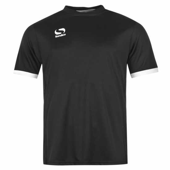 Sondico Футболна Фланелка Полиестер Fundamental Polyester Football Top Mens Черно/Бяло Мъжки тениски и фланелки