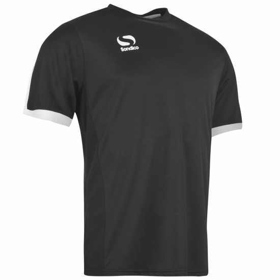 Sondico Футболна Фланелка Полиестер Fundamental Polyester Football Top Mens Черно/Бяло Мъжки тениски и фланелки