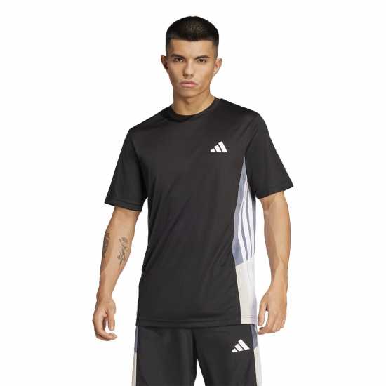 Adidas Train Essentials Colourblock T-Shirt Adults Черно Мъжки тениски и фланелки