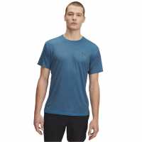 Under Armour Men's Vanish Elite Vent Short-Sleeve Performance Gym Top Синьо 