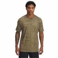 Under Armour Vanish Energy Printed Short-Sleeve Performance Gym Top Кафяво 