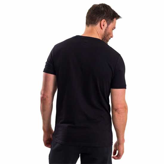 Мъжка Риза Golds Gym Logo T-Shirt Mens Черно/Злато Мъжки тениски и фланелки