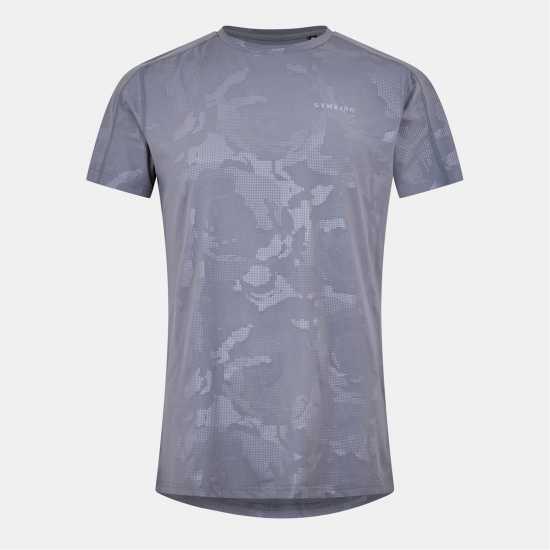 Gym King Debossed Camo Ss Tee - Black Гънметал 