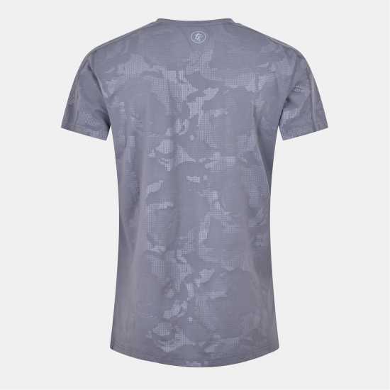 Gym King Debossed Camo Ss Tee - Black Гънметал 