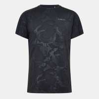 Gym King Debossed Camo Ss Tee - Black Черно 