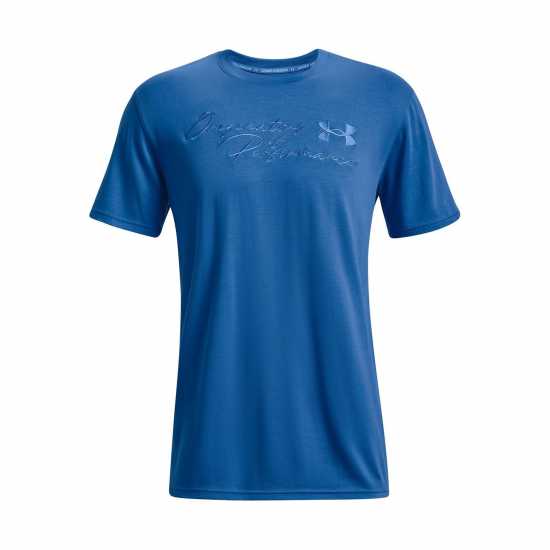 Under Armour Мъжка Тениска Original Performance T Shirt Mens Victory Blue Мъжки ризи