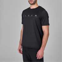 Мъжка Риза Flux Active Graphic Logo T-Shirt Mens Черно Мъжки тениски и фланелки
