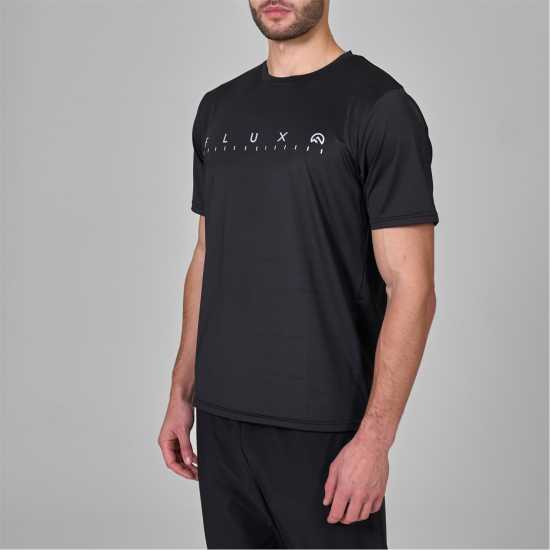 Мъжка Риза Flux Active Graphic Logo T-Shirt Mens Черно Мъжки тениски и фланелки