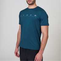 Мъжка Риза Flux Active Graphic Logo T-Shirt Mens Джунглова зелена Мъжки тениски и фланелки