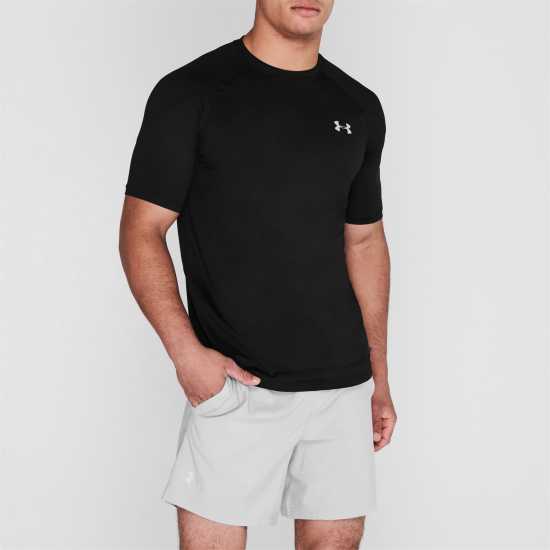 Under Armour Мъжка Тениска Recover Short Sleeve T Shirt Mens Black Мъжки ризи
