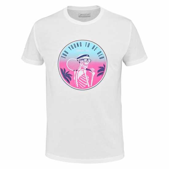 Babolat Graphic Message T-Shirt Adults Бяло Мъжки тениски и фланелки