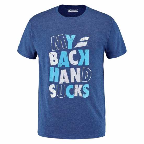 Babolat Graphic Message T-Shirt Adults Имотно синьо Hth Мъжки тениски и фланелки