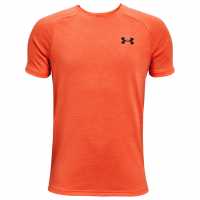 Sale Under Armour Tech 2.0 Top Junior Orange/Black Детски тениски и фланелки