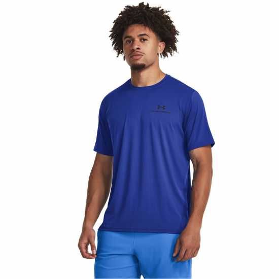 Under Armour Мъжка Тениска Rush Energy Short Sleeve T Shirt Mens Blue Мъжко облекло за едри хора