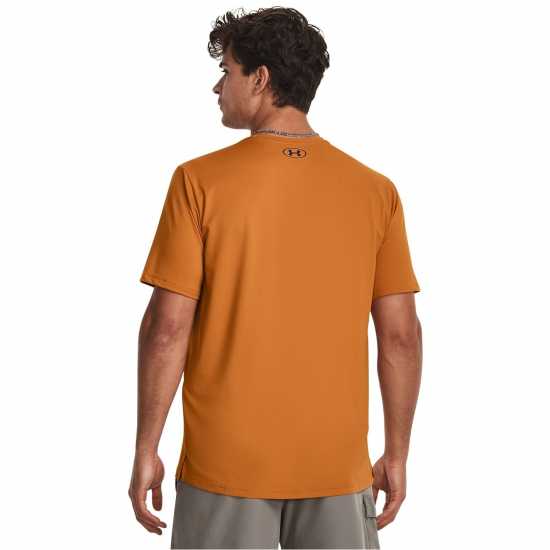 Under Armour Мъжка Тениска Rush Energy Short Sleeve T Shirt Mens Orange Мъжко облекло за едри хора