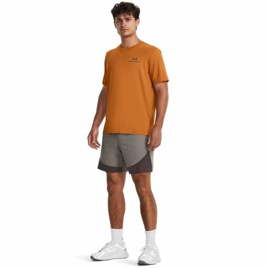 Under Armour Мъжка Тениска Rush Energy Short Sleeve T Shirt Mens Orange Мъжко облекло за едри хора