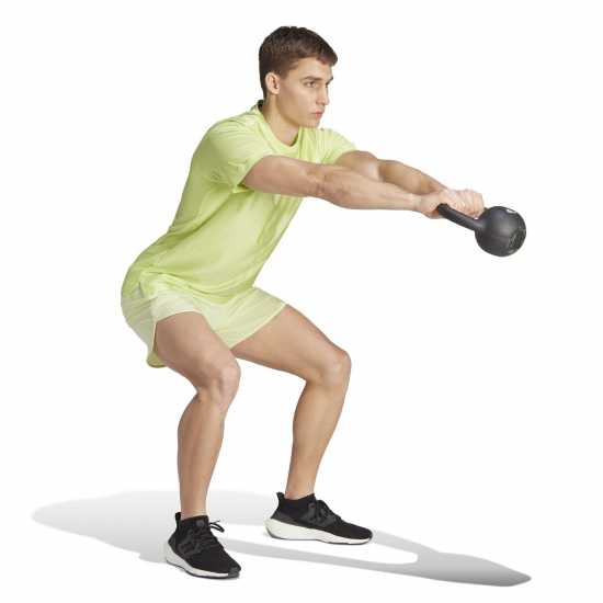 Adidas Мъжка Риза Hiit Workout 3-Stripes T-Shirt Mens  Мъжки тениски и фланелки