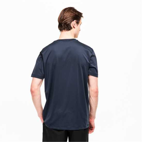 Hugo Boss Boss Mens Boss Green Short Sleeve Performance Gym Top - Tech Cotton Navy 