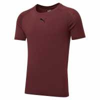 Puma Мъжка Риза Training T-Shirt Mens Aubergine Мъжки ризи