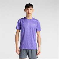 New Balance Men's Short Sleeve Performance Gym Top Electric Purple Мъжки тениски и фланелки