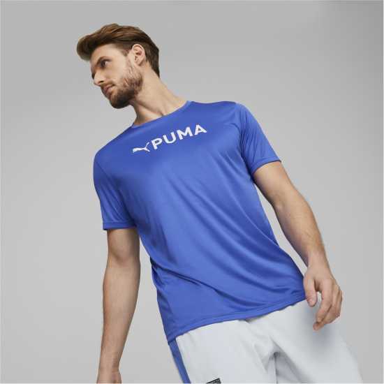 Puma Тениска С Лого Fit Logo Tee - Cf Graphic Royal Sapphire Мъжки ризи