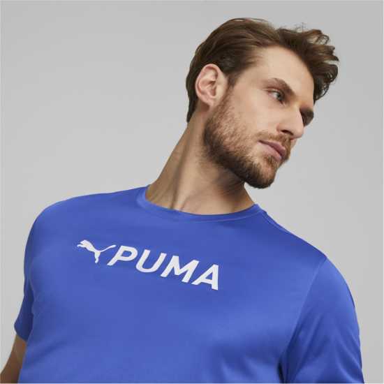 Puma Тениска С Лого Fit Logo Tee - Cf Graphic Royal Sapphire Мъжки ризи