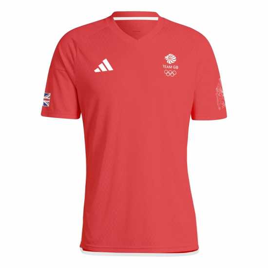 Мъжки тениски и фланелки Adidas Team Gb Football Shirt Adults Ярко червено Adidas Team Gb Football Shirt Adults Ярко червено Мъжки тениски и фланелки