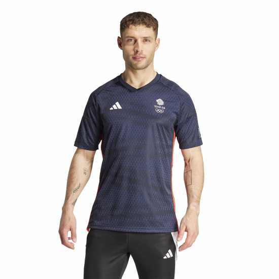 Adidas Team Gb Football Shirt Adults Легендарна чернина Мъжки тениски и фланелки