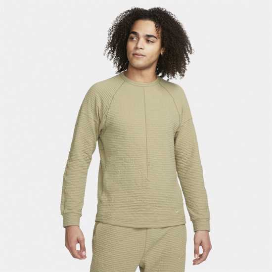 Nike Мъжко Горнище Дълъг Ръкав Dri-Fit Yoga Knit Long Sleeve Top Mens NeOlive/NeOlive Мъжки ризи