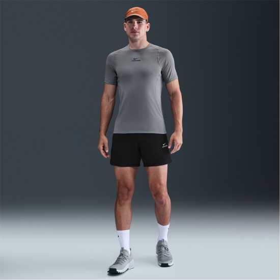 Nike Мъжка Тениска Къс Ръкав Pro Training Dri-Fit Short Sleeve Top Mens Smoke Grey Мъжки тениски и фланелки