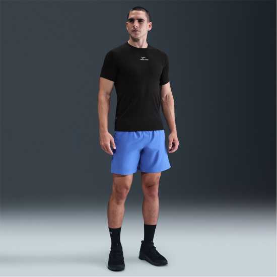 Nike Мъжка Тениска Къс Ръкав Pro Training Dri-Fit Short Sleeve Top Mens Black/White Мъжки тениски и фланелки