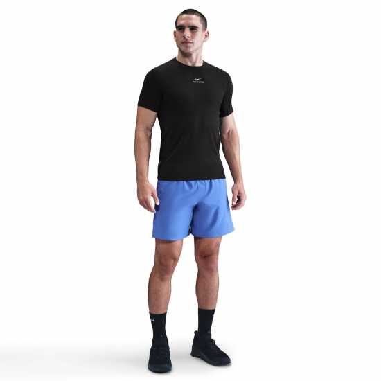 Nike Мъжка Тениска Къс Ръкав Pro Training Dri-Fit Short Sleeve Top Mens Black/White Мъжки тениски и фланелки