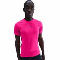 Nike Мъжка Тениска Къс Ръкав Pro Training Dri-Fit Short Sleeve Top Mens Розово/Черно 