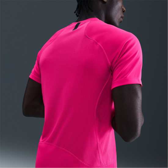 Nike Мъжка Тениска Къс Ръкав Pro Training Dri-Fit Short Sleeve Top Mens Розово/Черно 