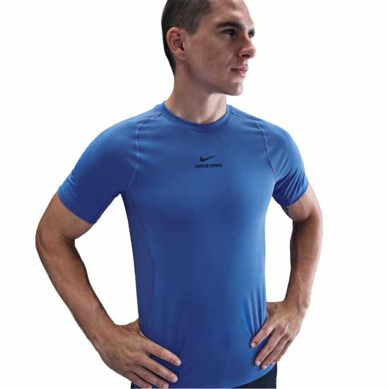 Nike Мъжка Тениска Къс Ръкав Pro Training Dri-Fit Short Sleeve Top Mens Comet Blue Мъжки тениски и фланелки