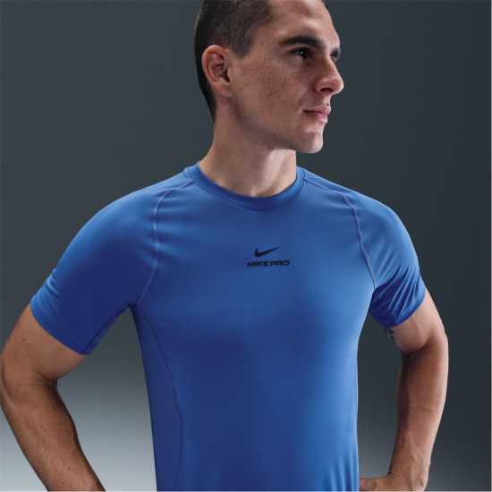 Nike Мъжка Тениска Къс Ръкав Pro Training Dri-Fit Short Sleeve Top Mens Comet Blue Мъжки тениски и фланелки