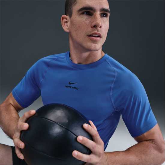 Nike Мъжка Тениска Къс Ръкав Pro Training Dri-Fit Short Sleeve Top Mens Comet Blue Мъжки тениски и фланелки
