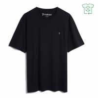 Farah Farah Alexander Regular Fit Circular T-Shirt Черно Мъжки тениски и фланелки