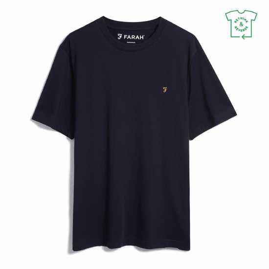 Farah Farah Alexander Regular Fit Circular T-Shirt  Мъжки тениски и фланелки