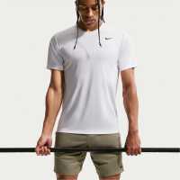 Nike Men's Flex Short Sleeve Performance Gym Top White 